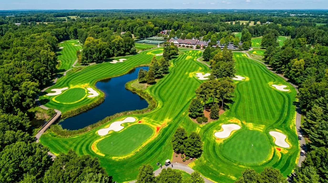 Golf course NDVI health overlay