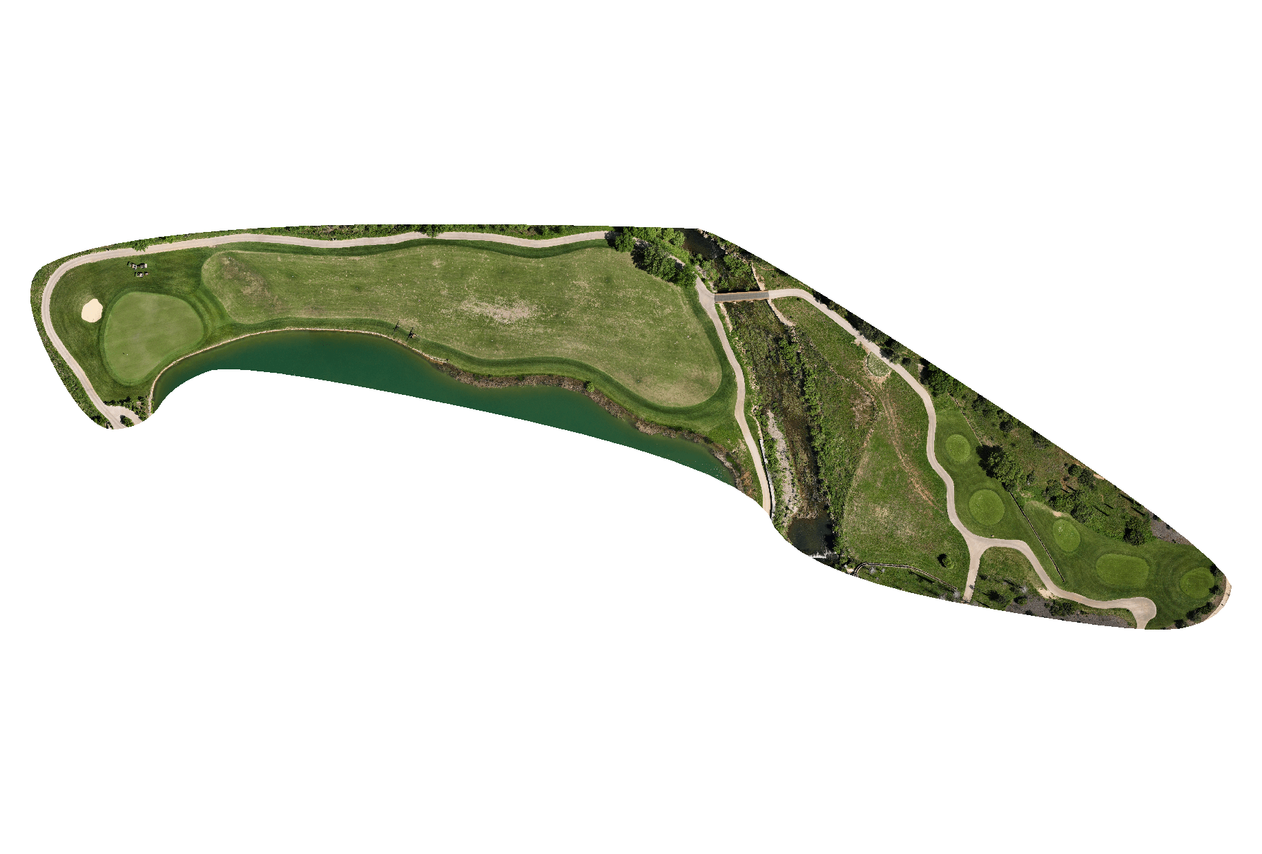 RGB aerial view of golf course